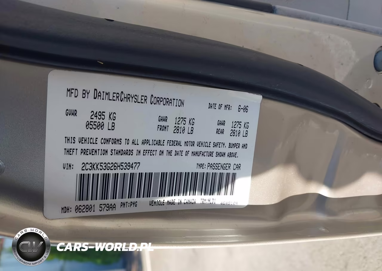2006 Chrysler 300 Touring VIN:2C3KK53G26H539477 - 9