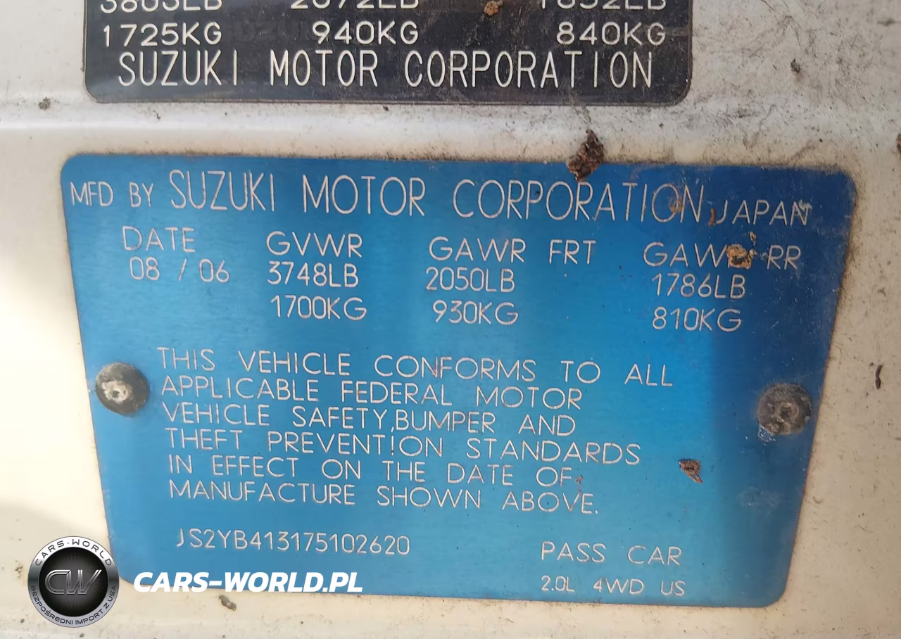 2007 Suzuki Sx4 Convenience-Rally VIN:JS2YB413175102620 - 9