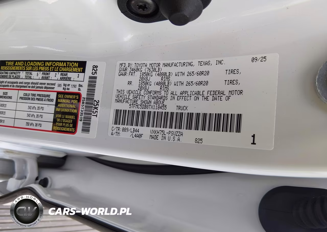 2026 Toyota Tundra Hybrid 1794 Edition Crewmax 5.5' Bed VIN:5TFMC5DB8TX118455 - 9