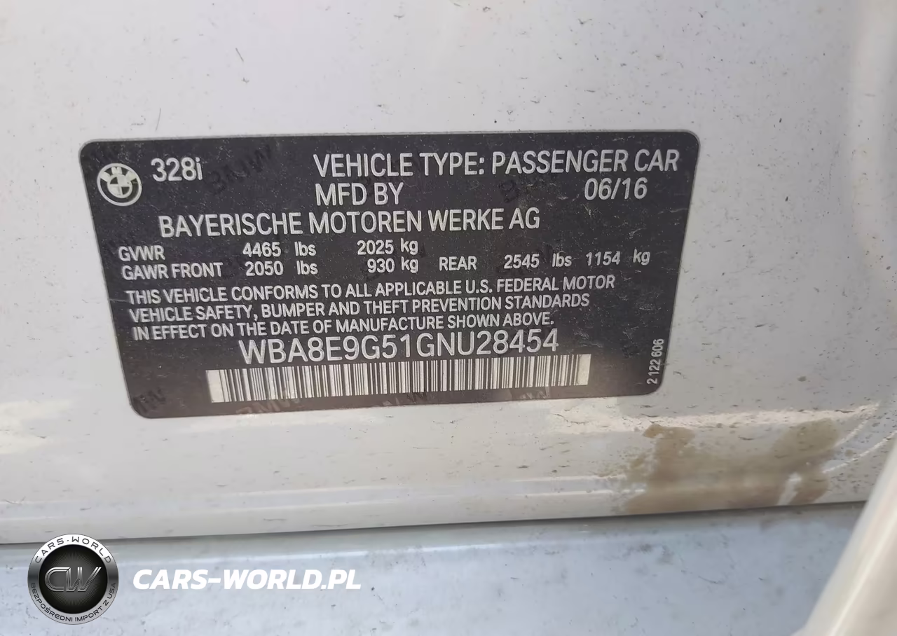 2016 BMW 328I VIN:WBA8E9G51GNU28454 - 9