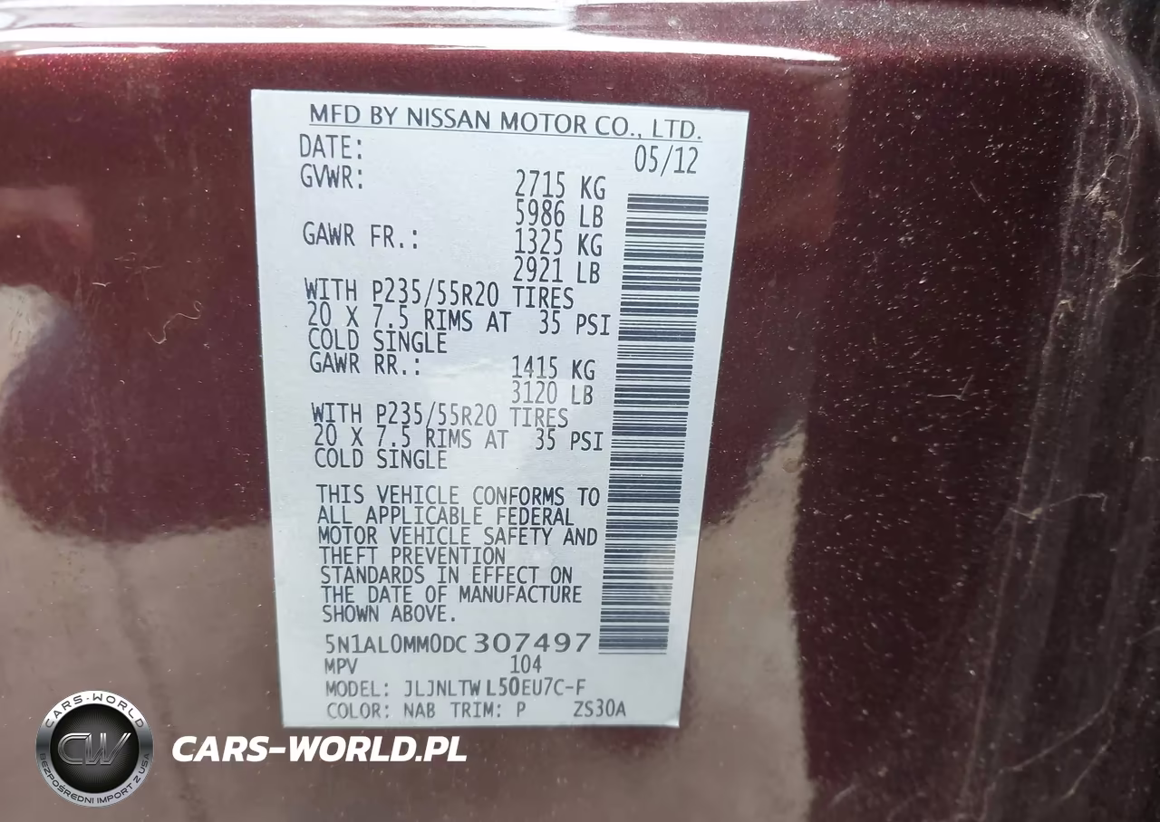 2013 Infiniti Jx35 VIN:5N1AL0MM0DC307497 - 9