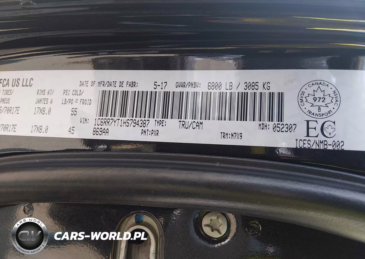 2017 Ram 1500 Rebel VIN:1C6RR7YT1HS794387 - 9