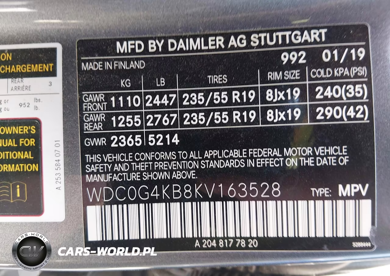 2019 Mercedes-Benz Glc 300 4Matic VIN:WDC0G4KB8KV163528 - 9