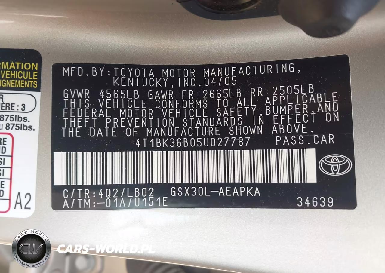 2005 Toyota Avalon Limited VIN:4T1BK36B05U027787 - 9