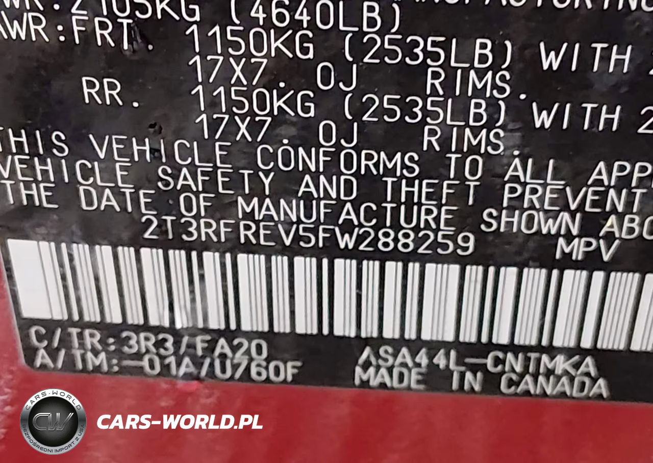 2015 Toyota Rav4 Xle VIN:2T3RFREV5FW288259 - 9