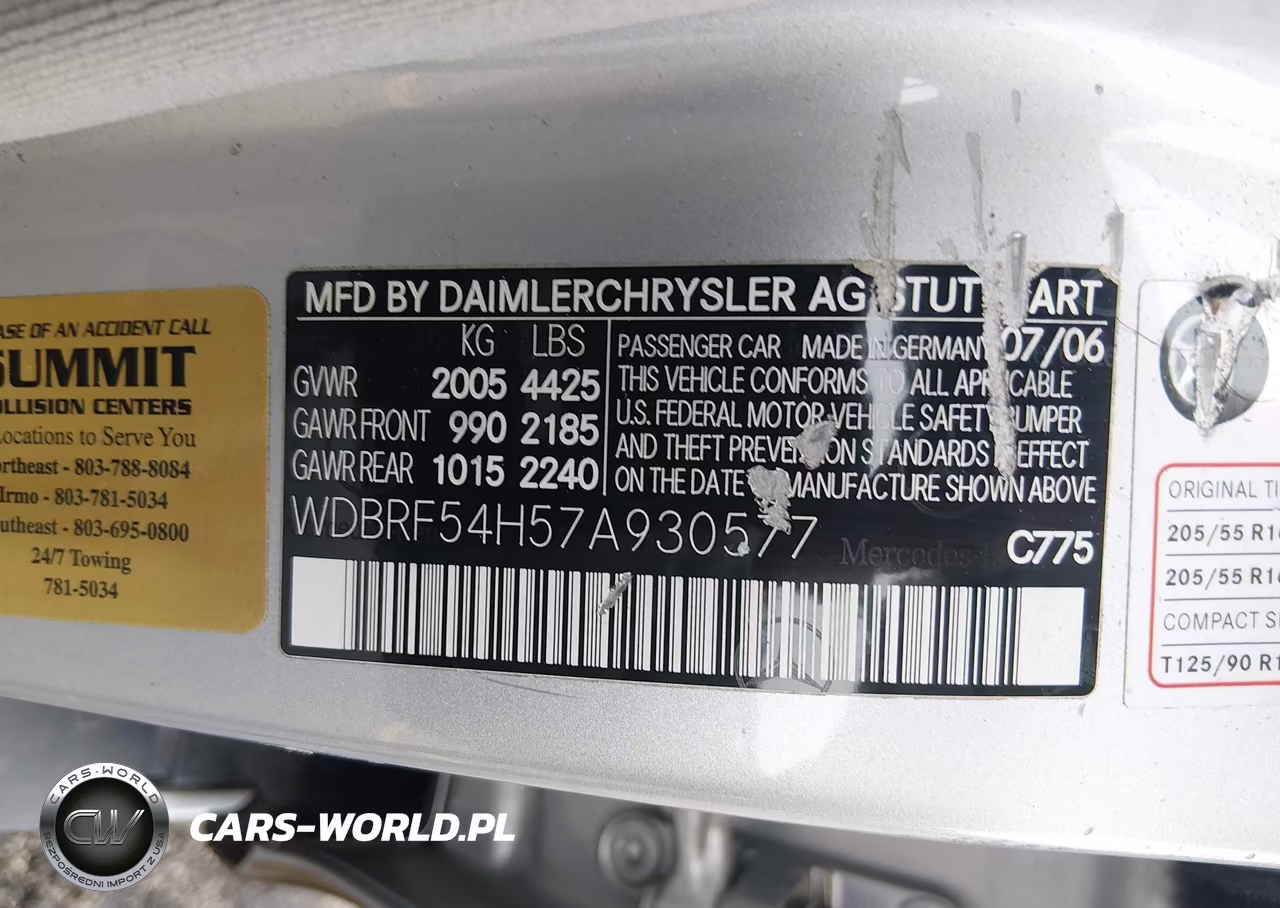 2007 Mercedes-Benz C 280 Luxury VIN:WDBRF54H57A930577 - 9