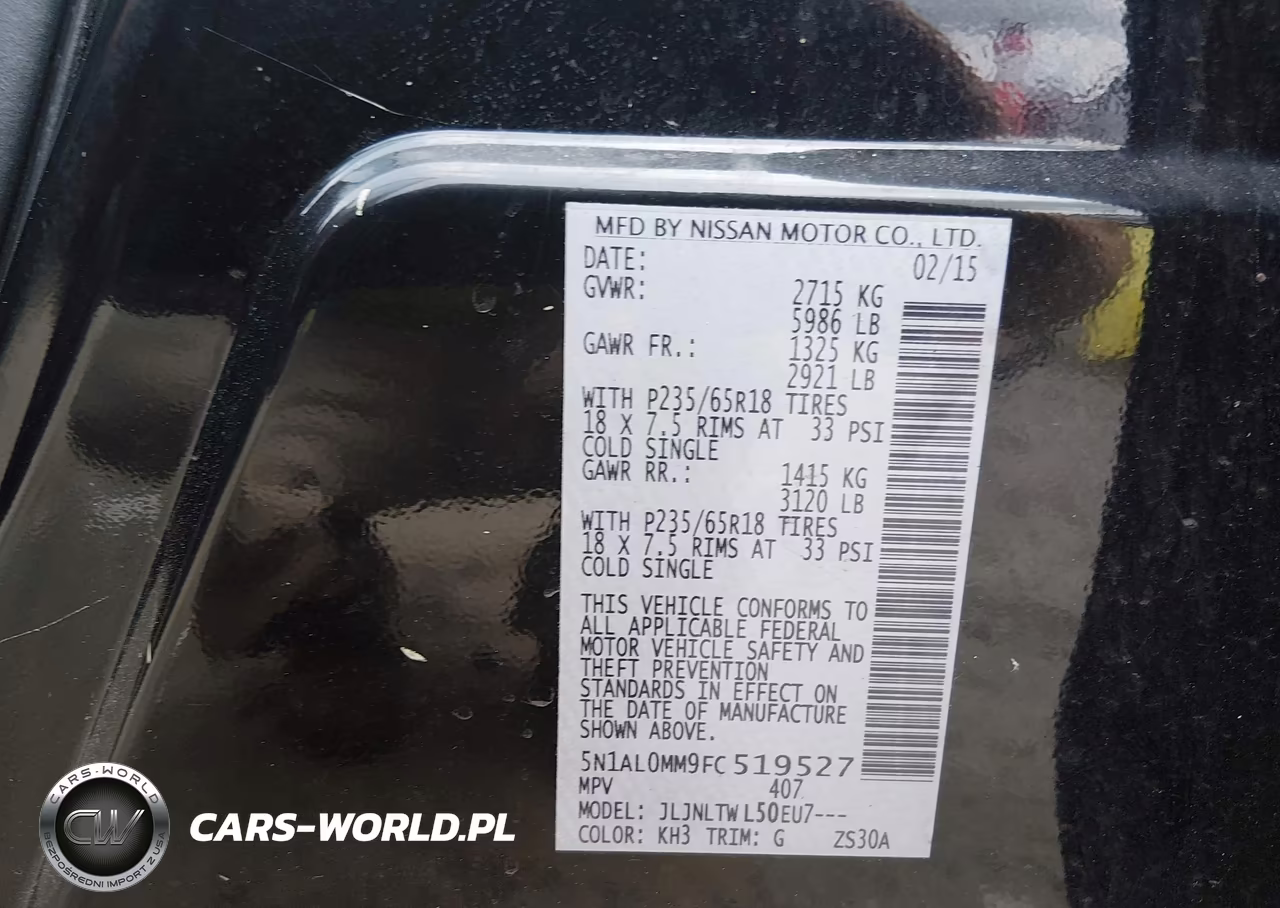 2015 Infiniti Qx60 VIN:5N1AL0MM9FC519527 - 9