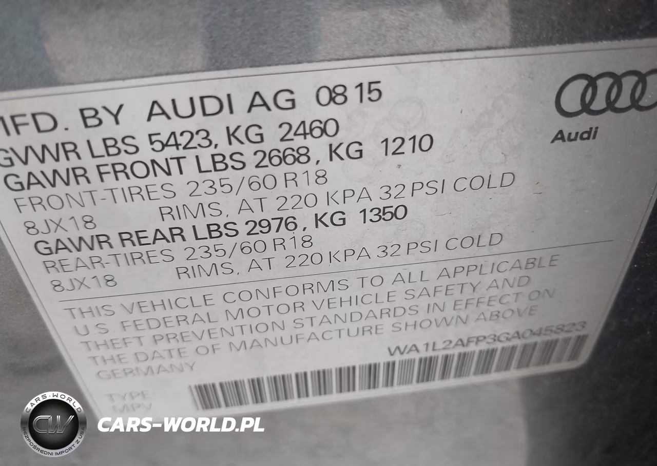 2016 Audi Q5 2.0T Premium VIN:WA1L2AFP3GA045823 - 9