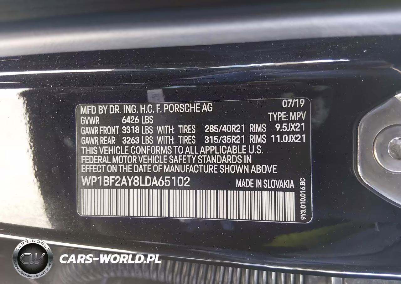 2020 Porsche Cayenne Coupe Turbo VIN:WP1BF2AY8LDA65102 - 9