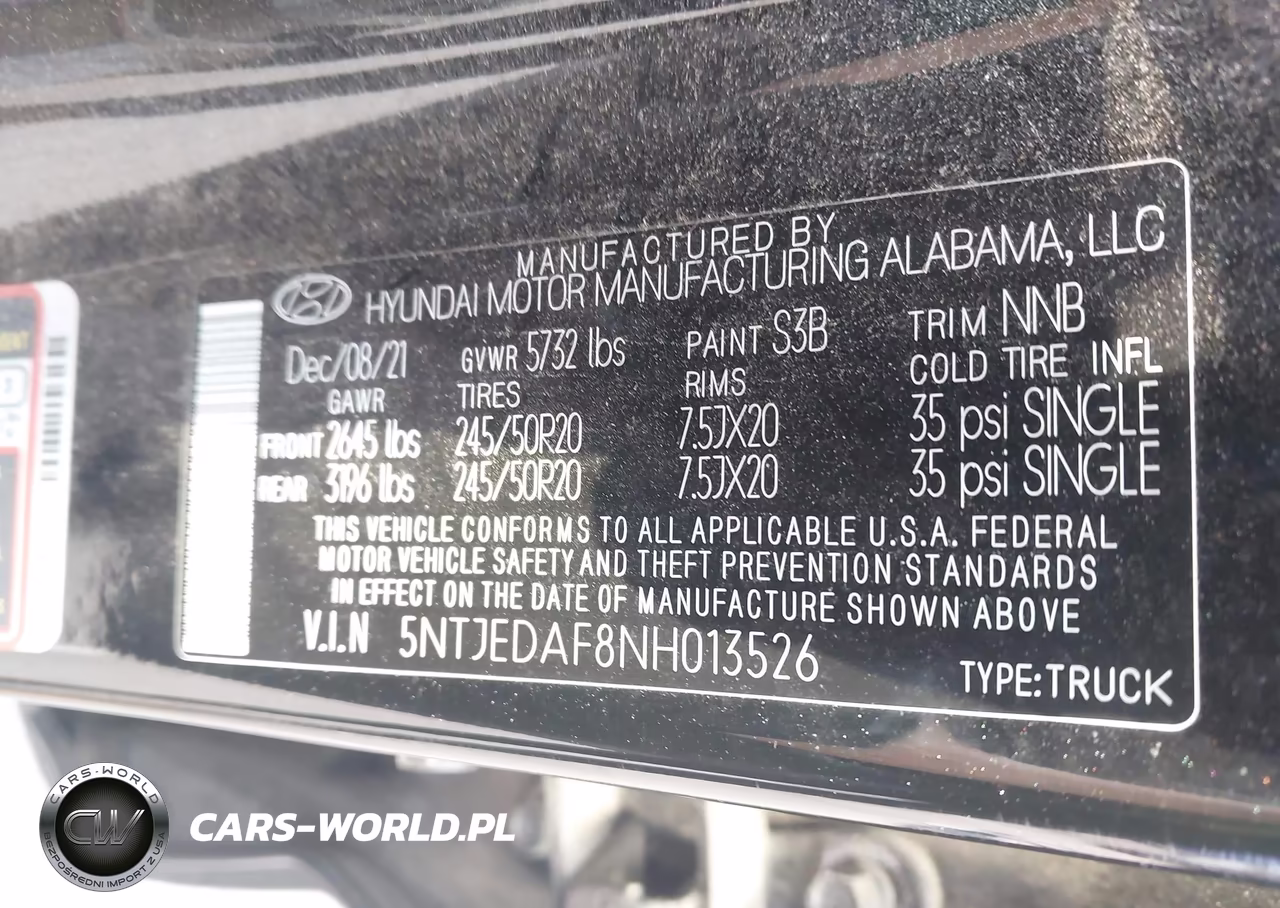 2022 Hyundai Santa Cruz Limited VIN:5NTJEDAF8NH013526 - 9