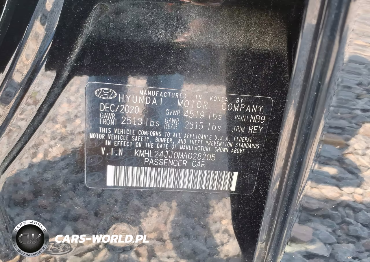 2021 Hyundai Sonata Blue VIN:KMHL24JJ0MA028205 - 9
