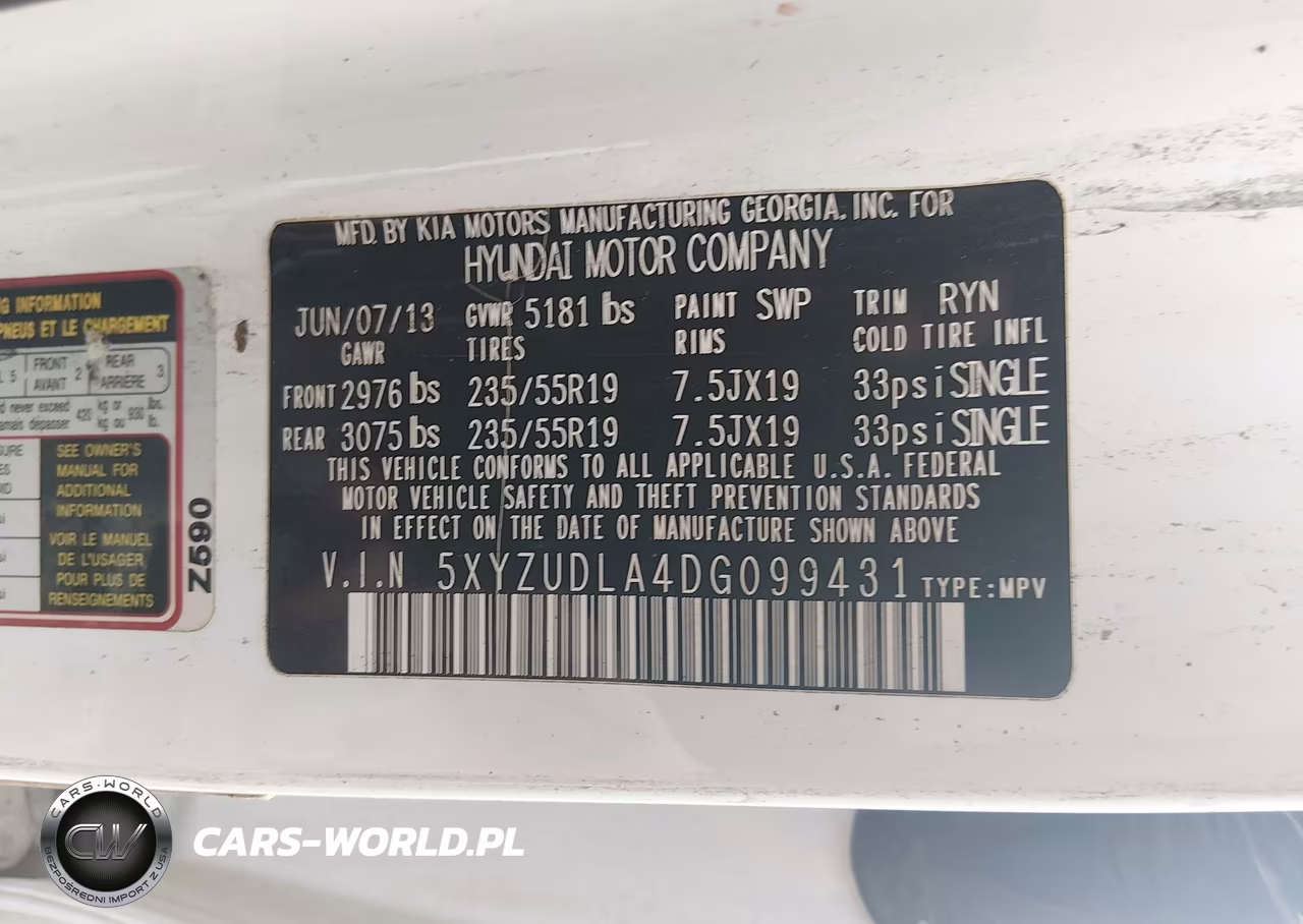 2013 Hyundai Santa Fe Sport 2.0T VIN:5XYZUDLA4DG099431 - 9
