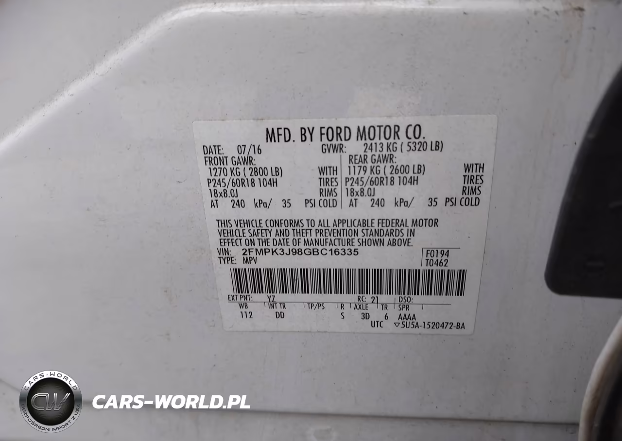 2016 Ford Edge Sel VIN:2FMPK3J98GBC16335 - 9