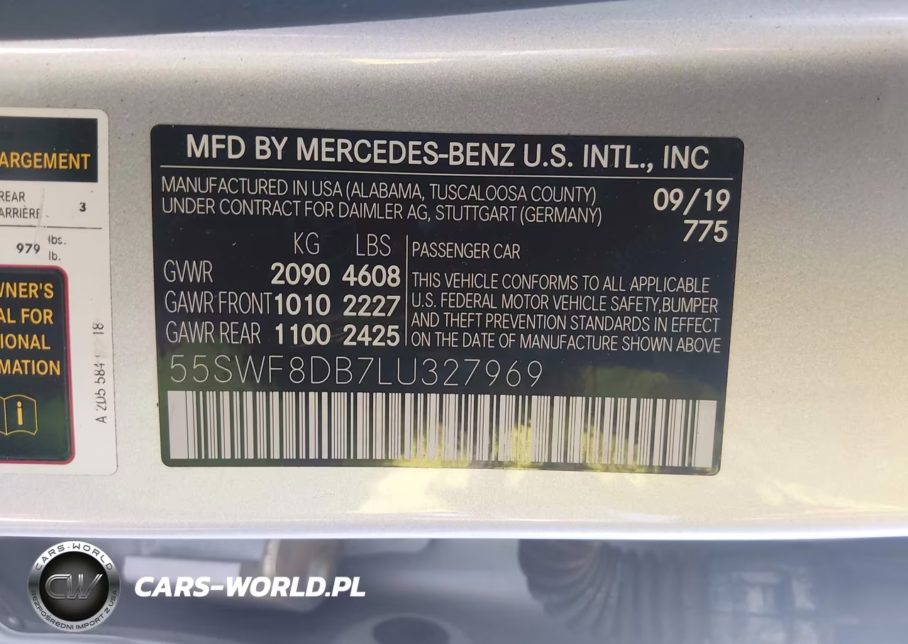 2020 Mercedes-Benz C 300 VIN:55SWF8DB7LU327969 - 9