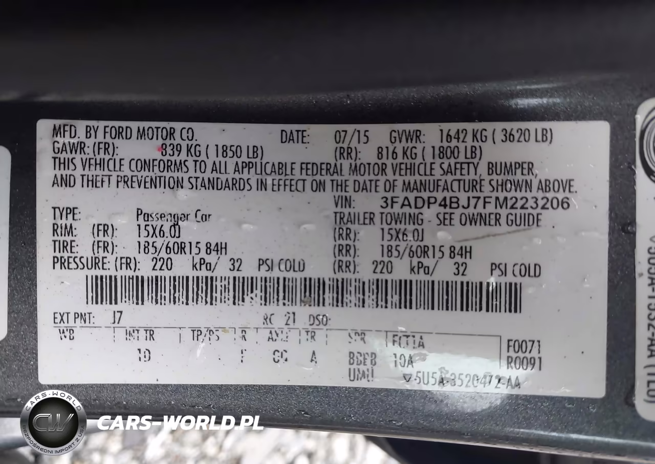 2015 Ford Fiesta Se VIN:3FADP4BJ7FM223206 - 9