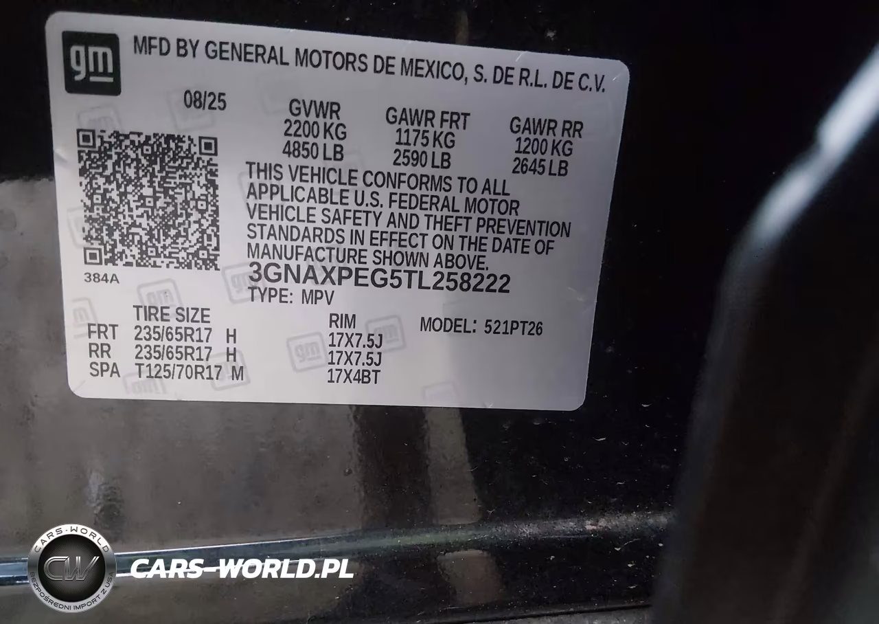 2026 Chevrolet Equinox Awd Lt VIN:3GNAXPEG5TL258222 - 9