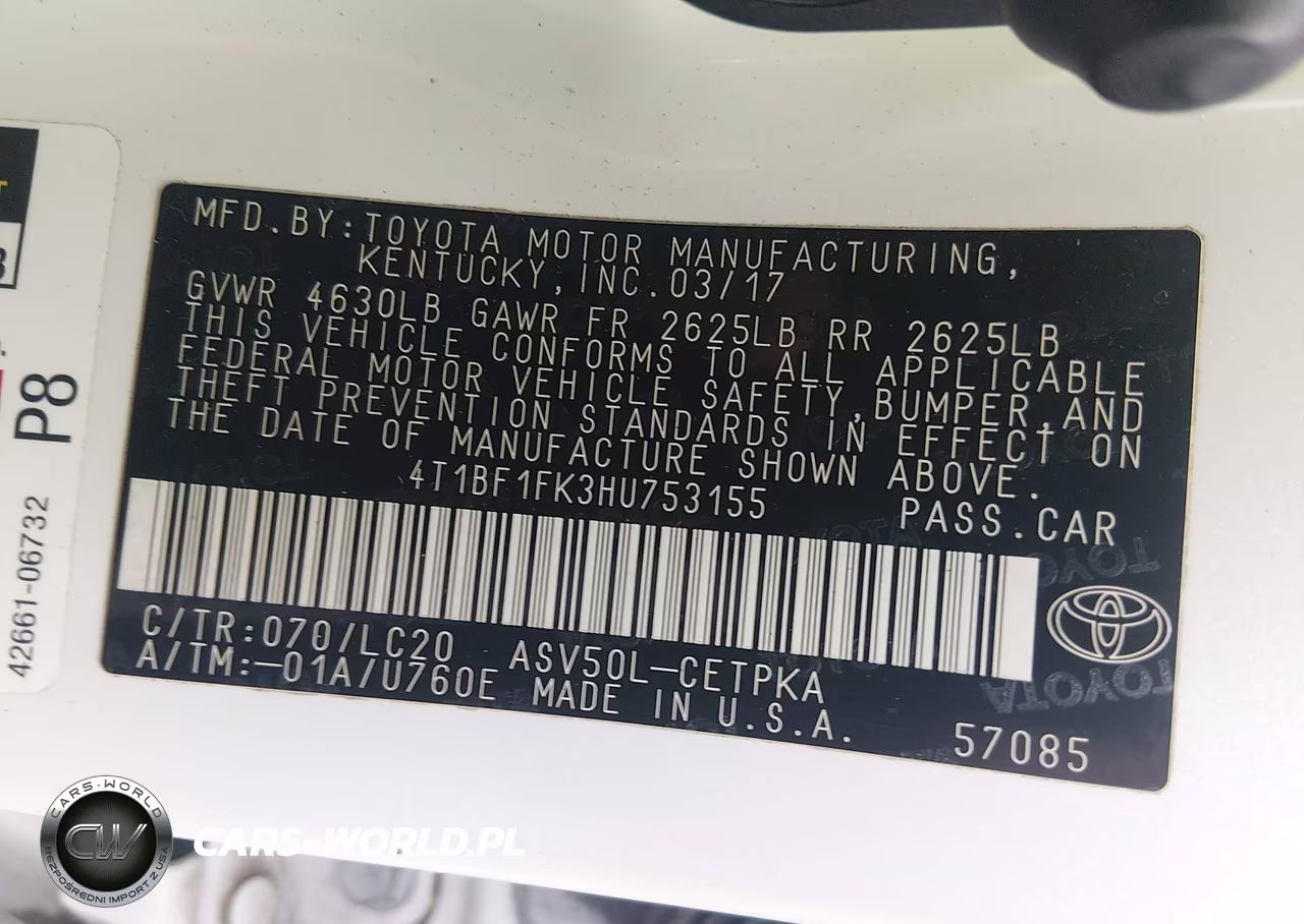 2017 Toyota Camry Xse VIN:4T1BF1FK3HU753155 - 9