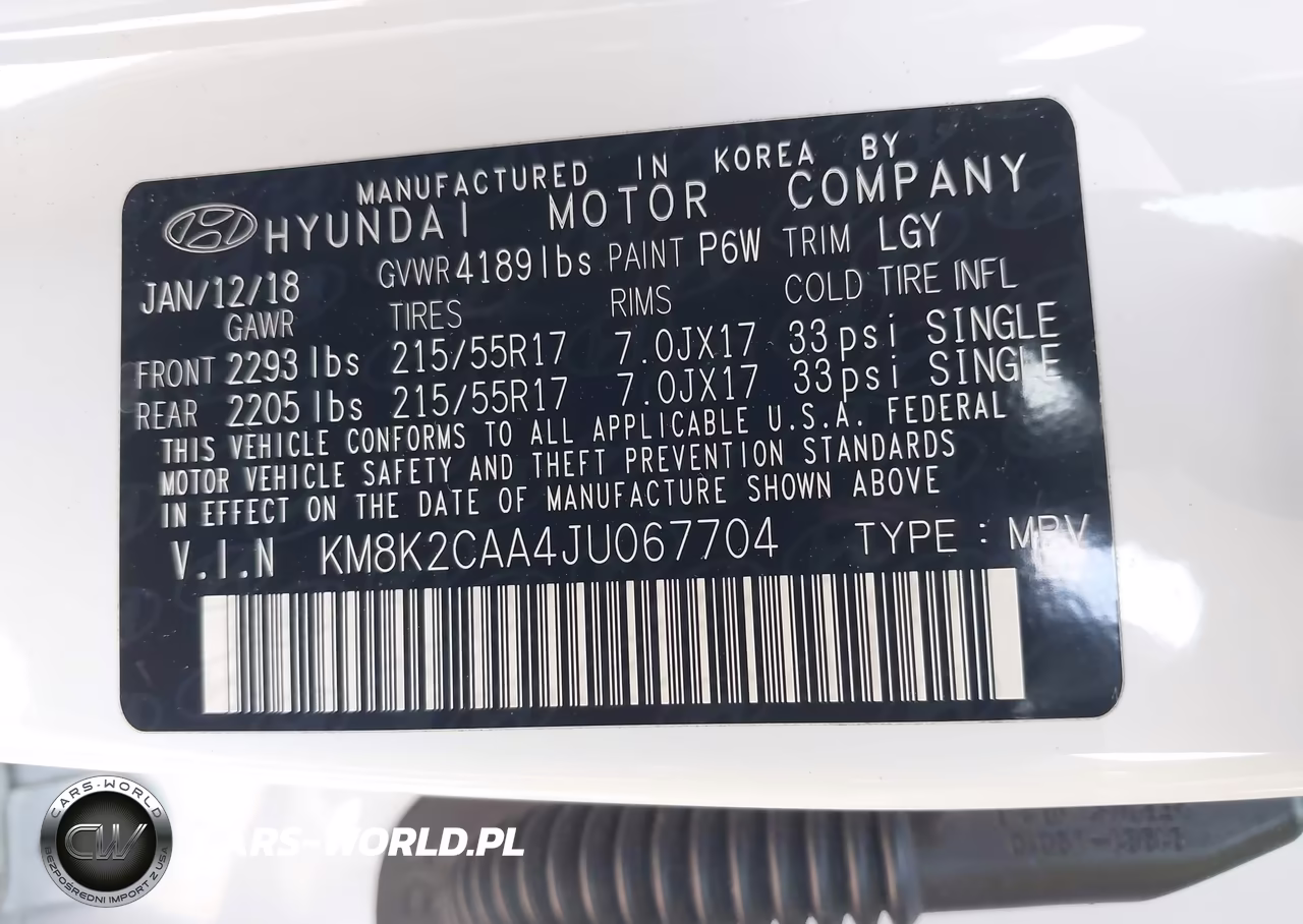 2018 Hyundai Kona Sel VIN:KM8K2CAA4JU067704 - 9