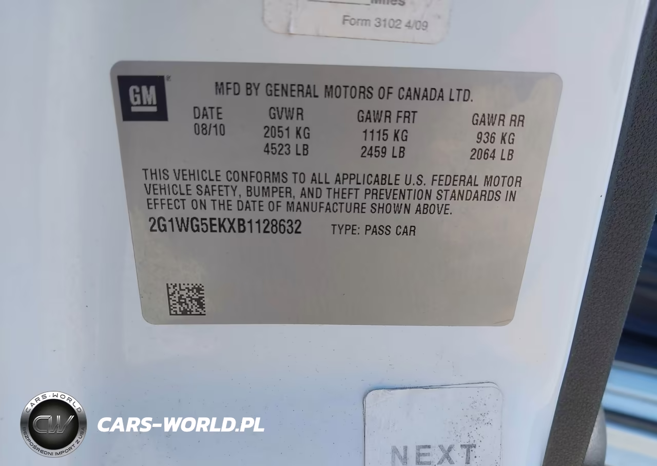 2011 Chevrolet Impala Lt VIN:2G1WG5EKXB1128632 - 9