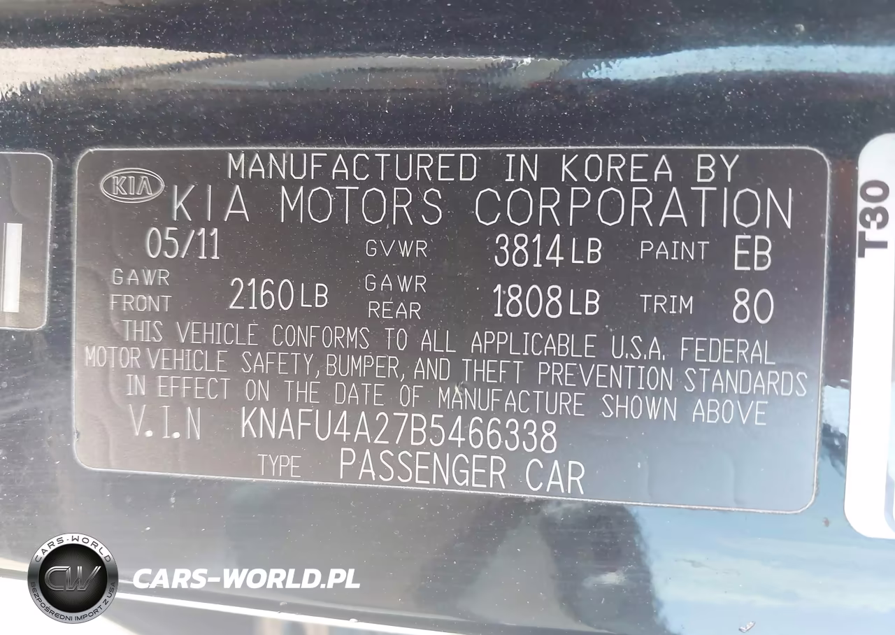 2011 Kia Forte Ex VIN:KNAFU4A27B5466338 - 9