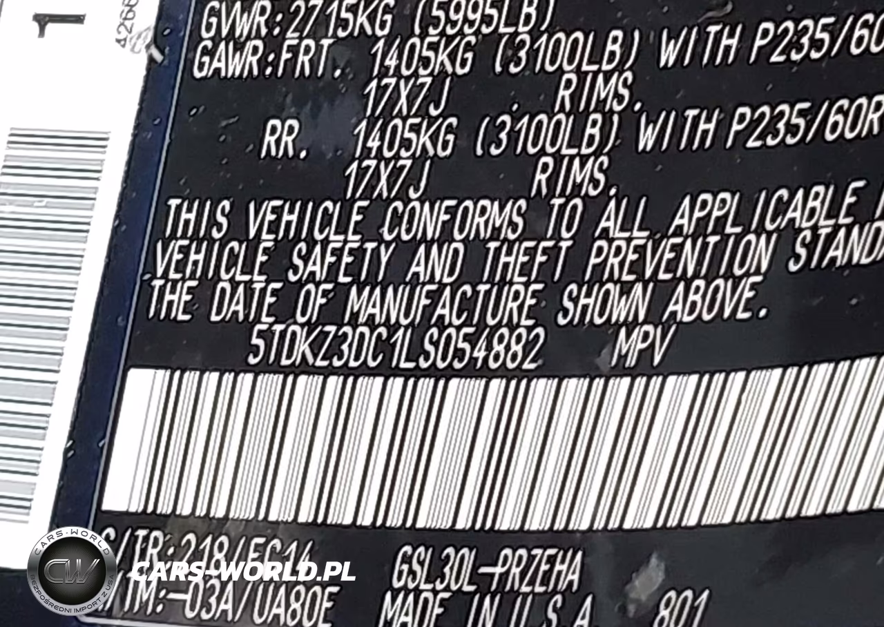 2020 Toyota Sienna Le VIN:5TDKZ3DC1LS054882 - 9