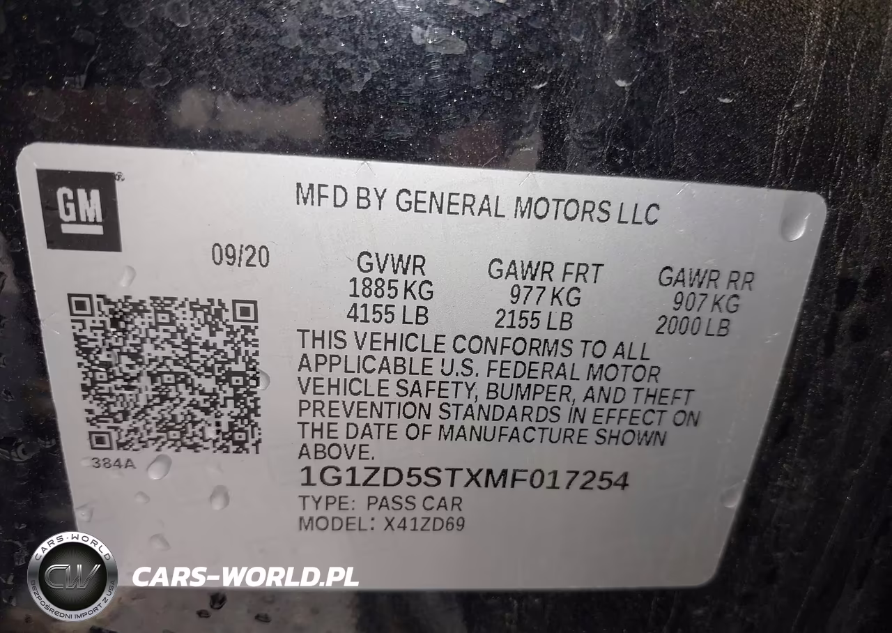 2021 Chevrolet Malibu Fwd Lt VIN:1G1ZD5STXMF017254 - 9