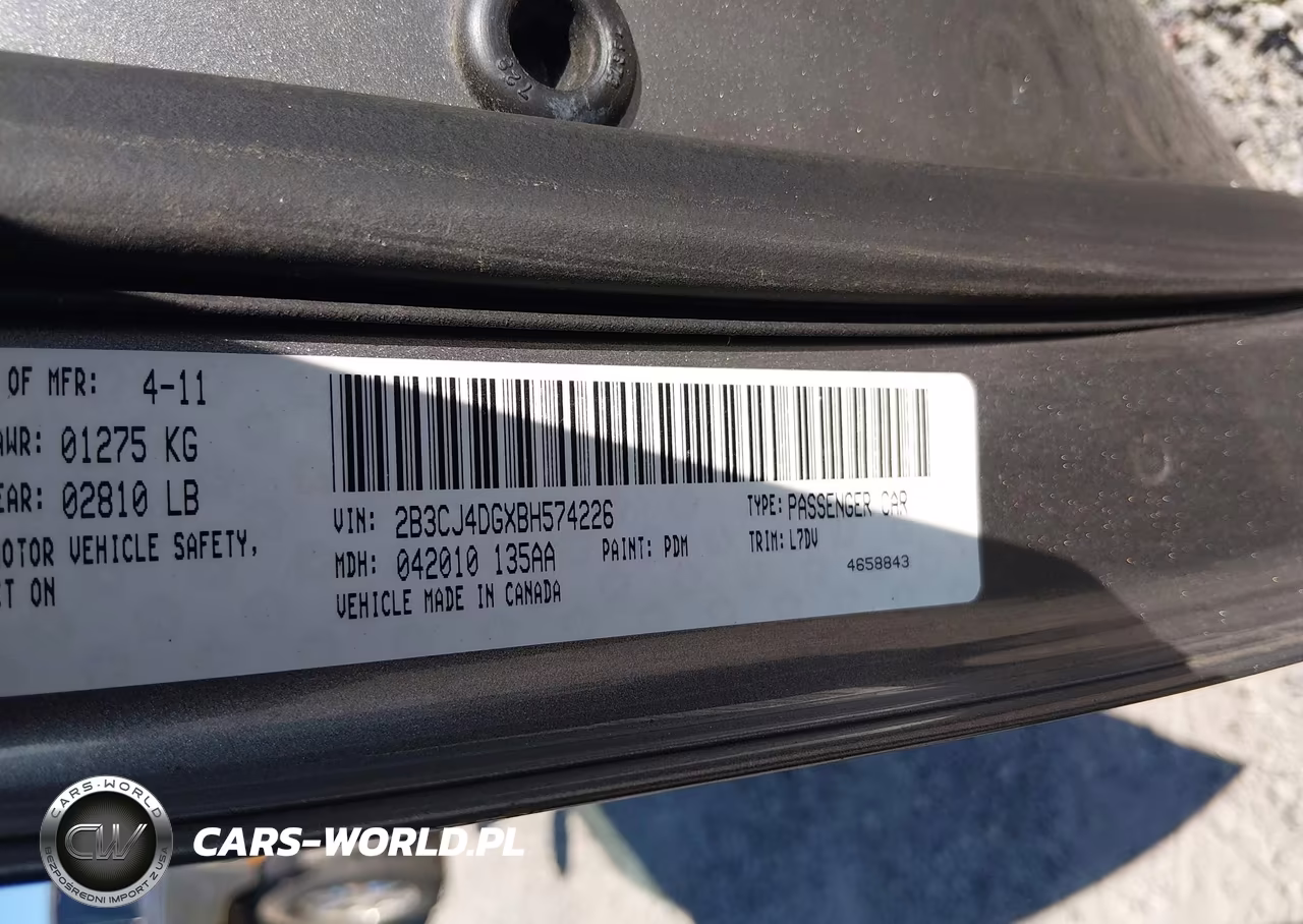 2011 Dodge Challenger VIN:2B3CJ4DGXBH574226 - 9