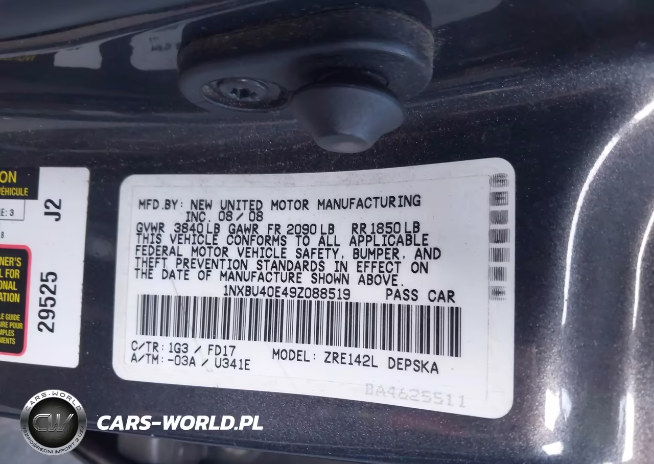 2009 Toyota Corolla S VIN:1NXBU40E49Z088519 - 9