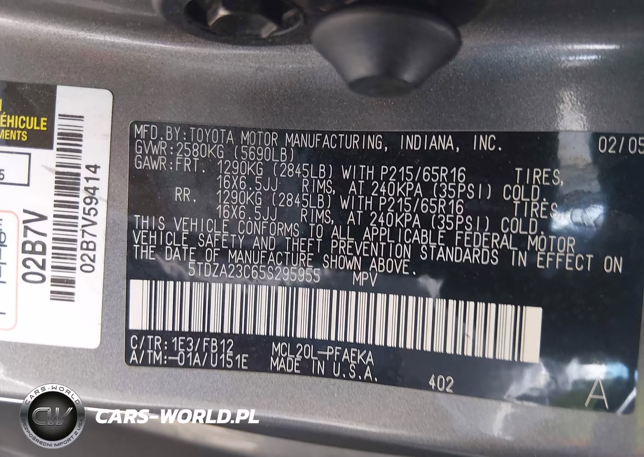2005 Toyota Sienna Le VIN:5TDZA23C65S295955 - 9