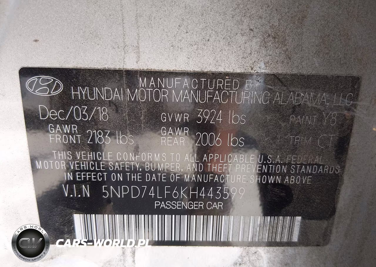 2019 Hyundai Elantra Se VIN:5NPD74LF6KH443599 - 9