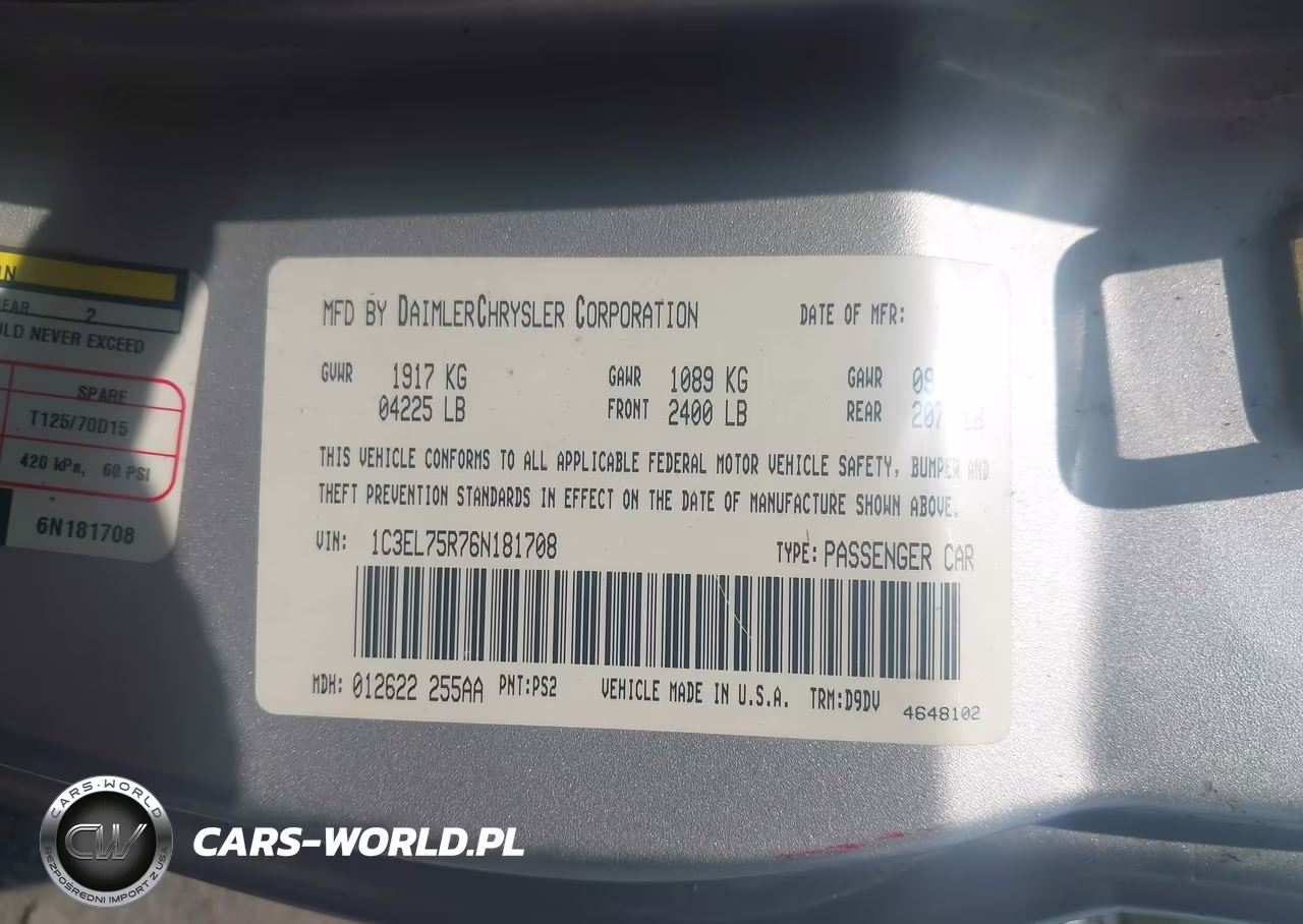 2006 Chrysler Sebring Gtc VIN:1C3EL75R76N181708 - 9