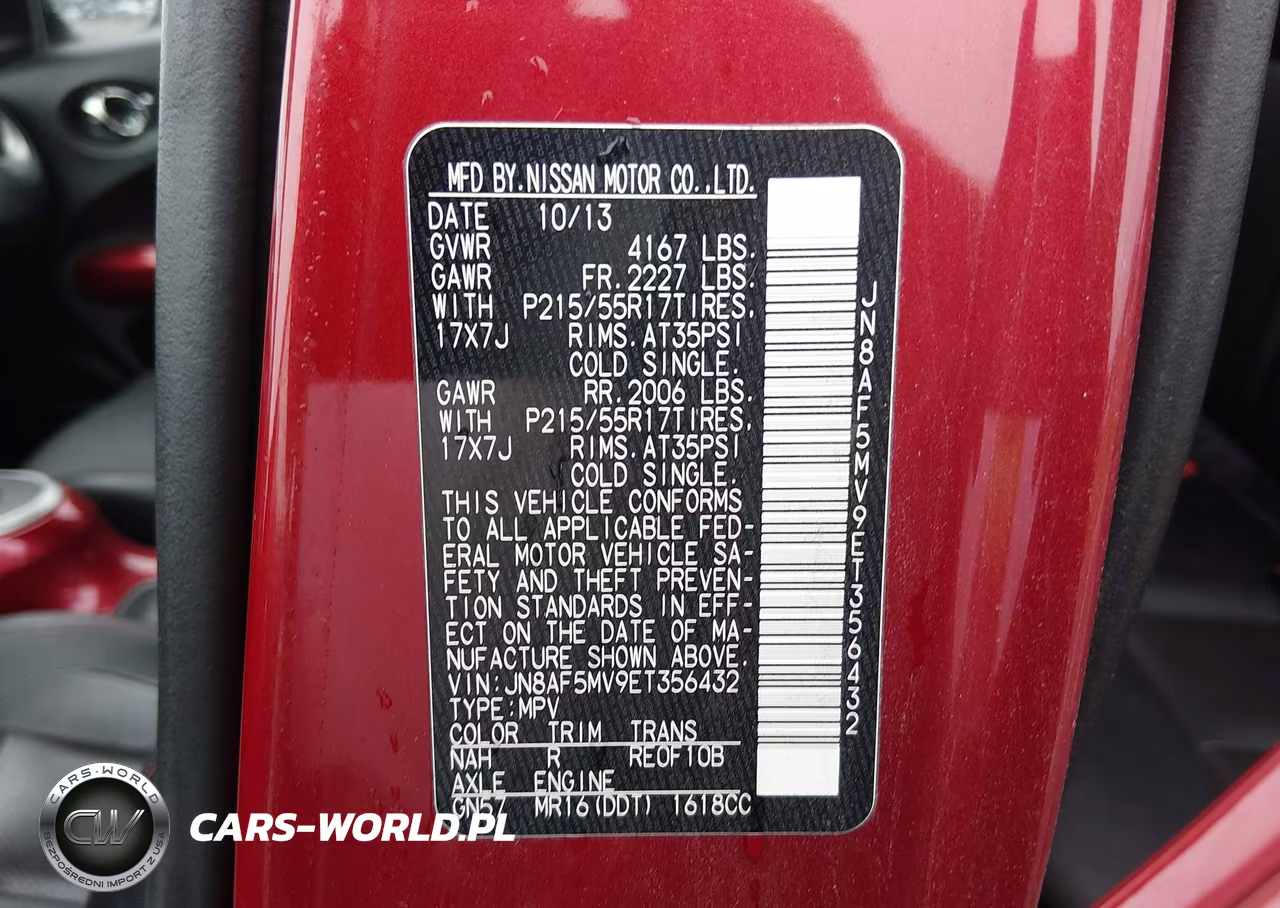 2014 Nissan Juke Sl VIN:JN8AF5MV9ET356432 - 9