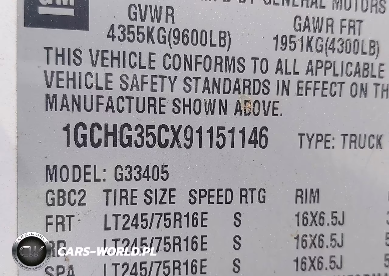 2009 Chevrolet Express Work Van VIN:1GCHG35CX91151146 - 9