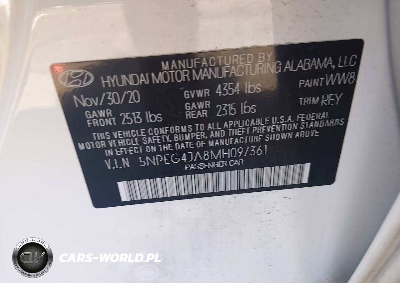 2021 Hyundai Sonata Se VIN:5NPEG4JA8MH097361 - 9