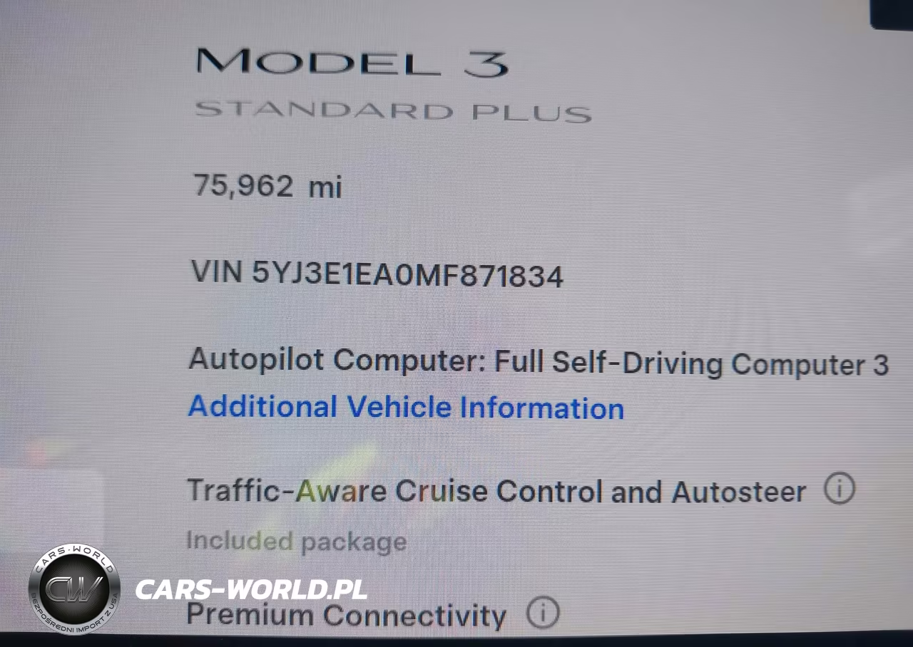 2021 Tesla Model 3 Standard Range Plus Rear-Wheel Drive VIN:5YJ3E1EA0MF871834 - 15