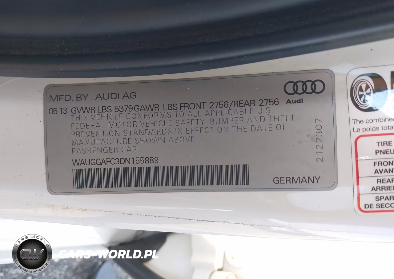 2013 Audi A6 3.0T Premium VIN:WAUGGAFC3DN155889 - 9
