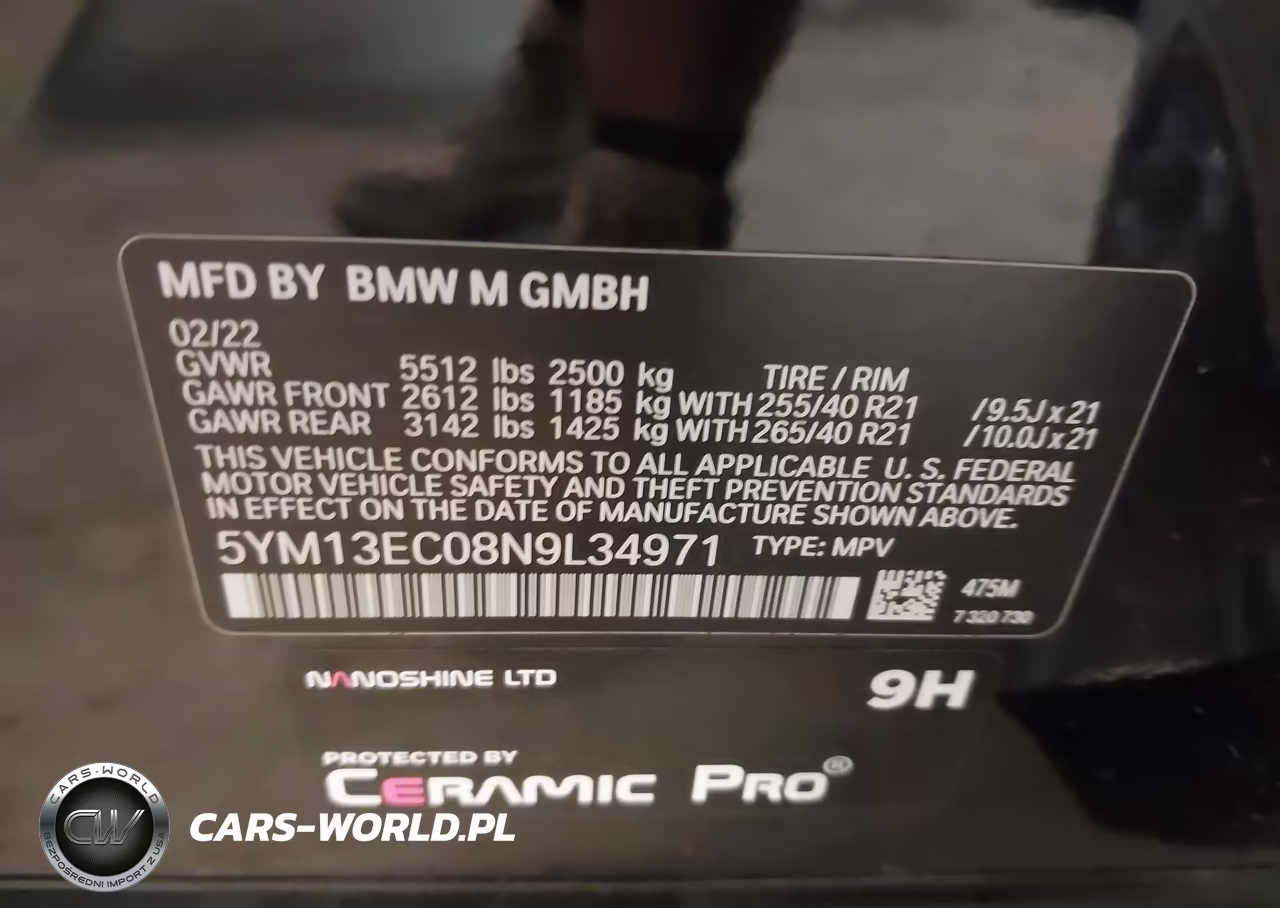 2022 BMW X3 M VIN:5YM13EC08N9L34971 - 9