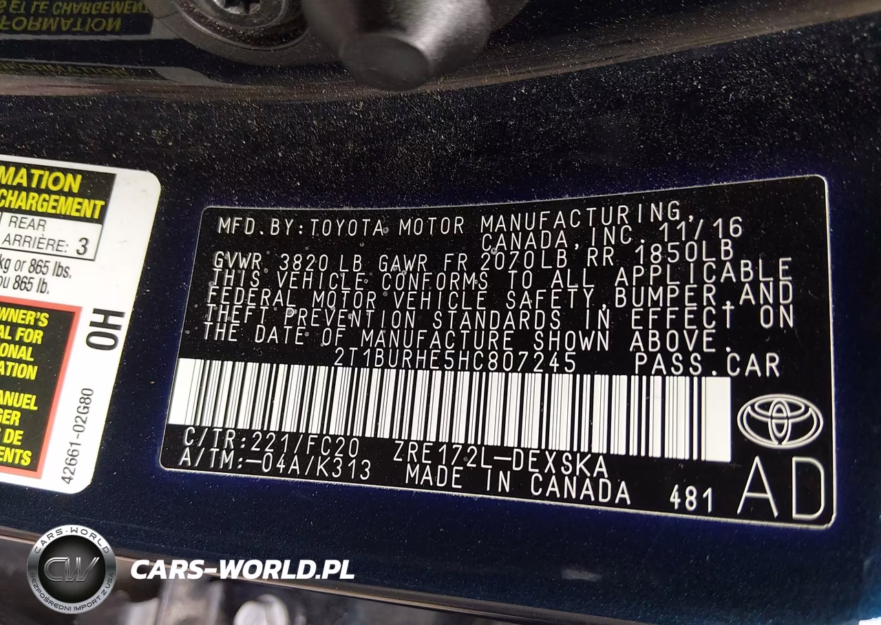 2017 Toyota Corolla Se VIN:2T1BURHE5HC807245 - 9