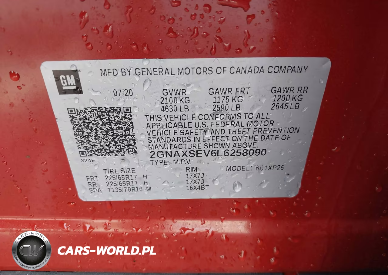 2020 Chevrolet Equinox Awd Ls VIN:2GNAXSEV6L6258090 - 9