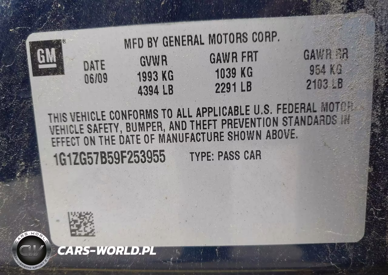 2009 Chevrolet Malibu Ls VIN:1G1ZG57B59F253955 - 9