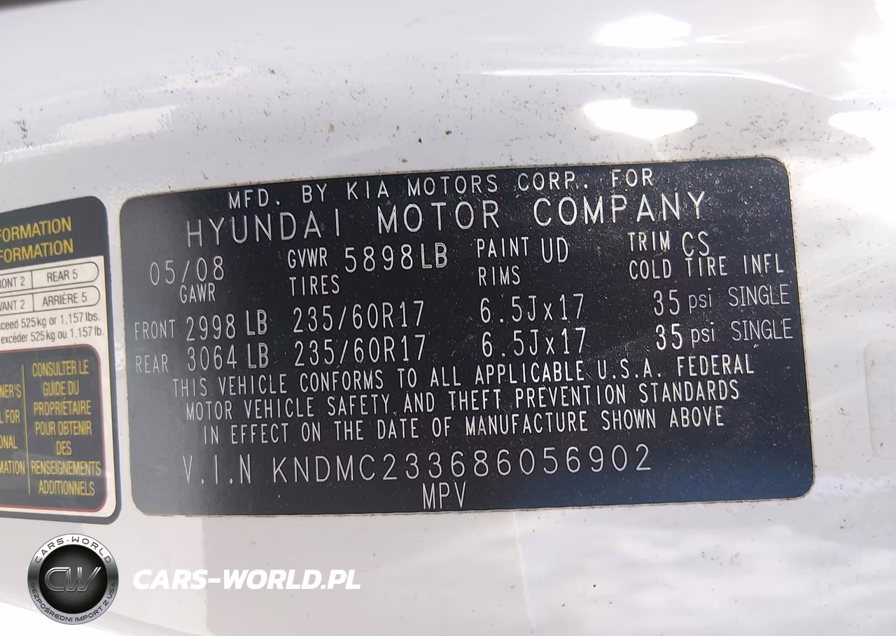 2008 Hyundai Entourage Gls-Limited VIN:KNDMC233686056902 - 9