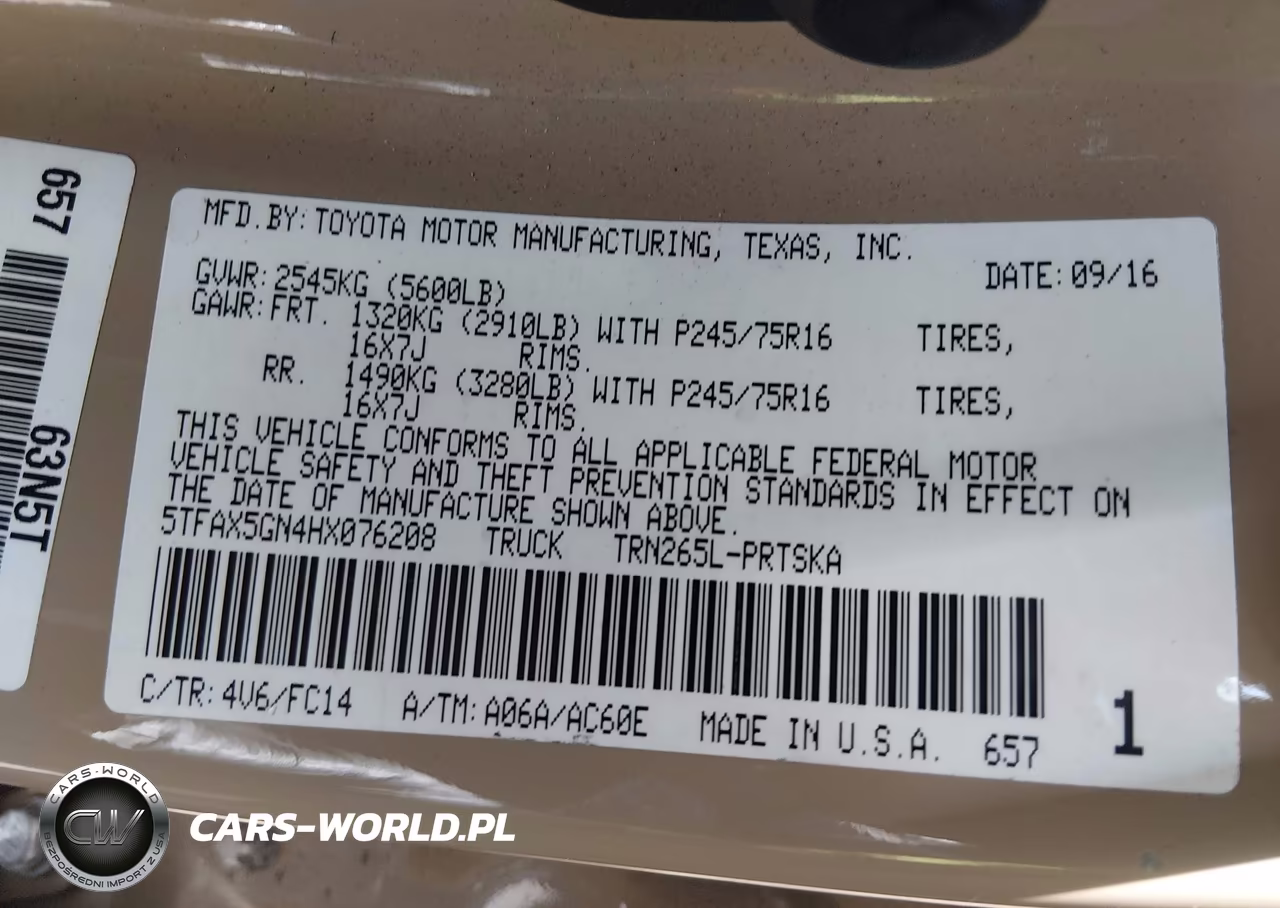 2017 Toyota Tacoma Sr5 VIN:5TFAX5GN4HX076208 - 9