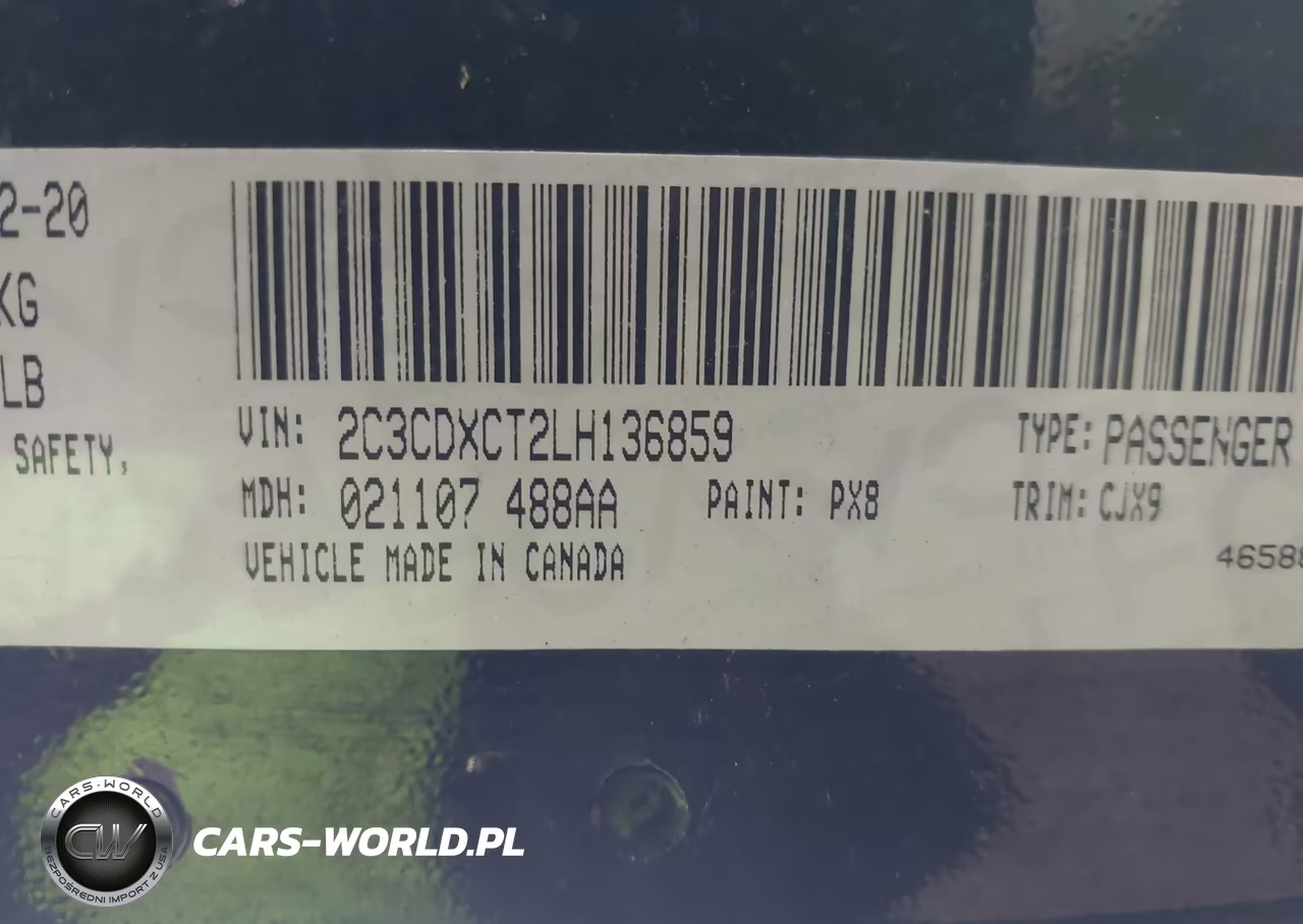 2020 Dodge Charger R-T Rwd VIN:2C3CDXCT2LH136859 - 9