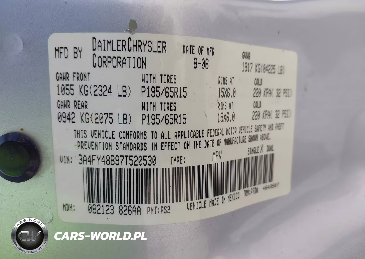 2007 Chrysler Pt Cruiser VIN:3A4FY48B97T520530 - 9