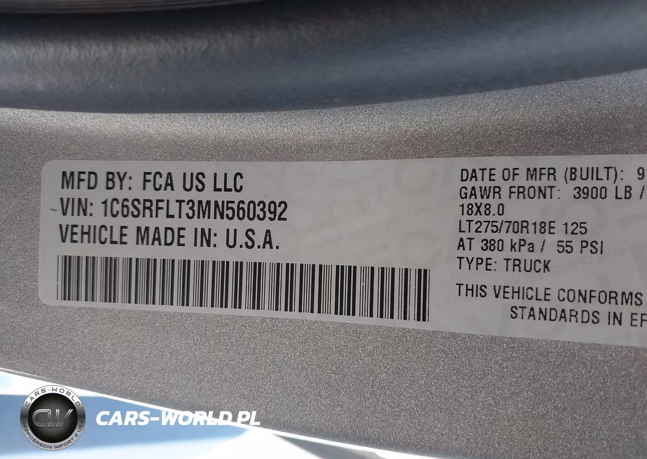 2021 Ram 1500 Rebel 4X4 5'7 Box VIN:1C6SRFLT3MN560392 - 9