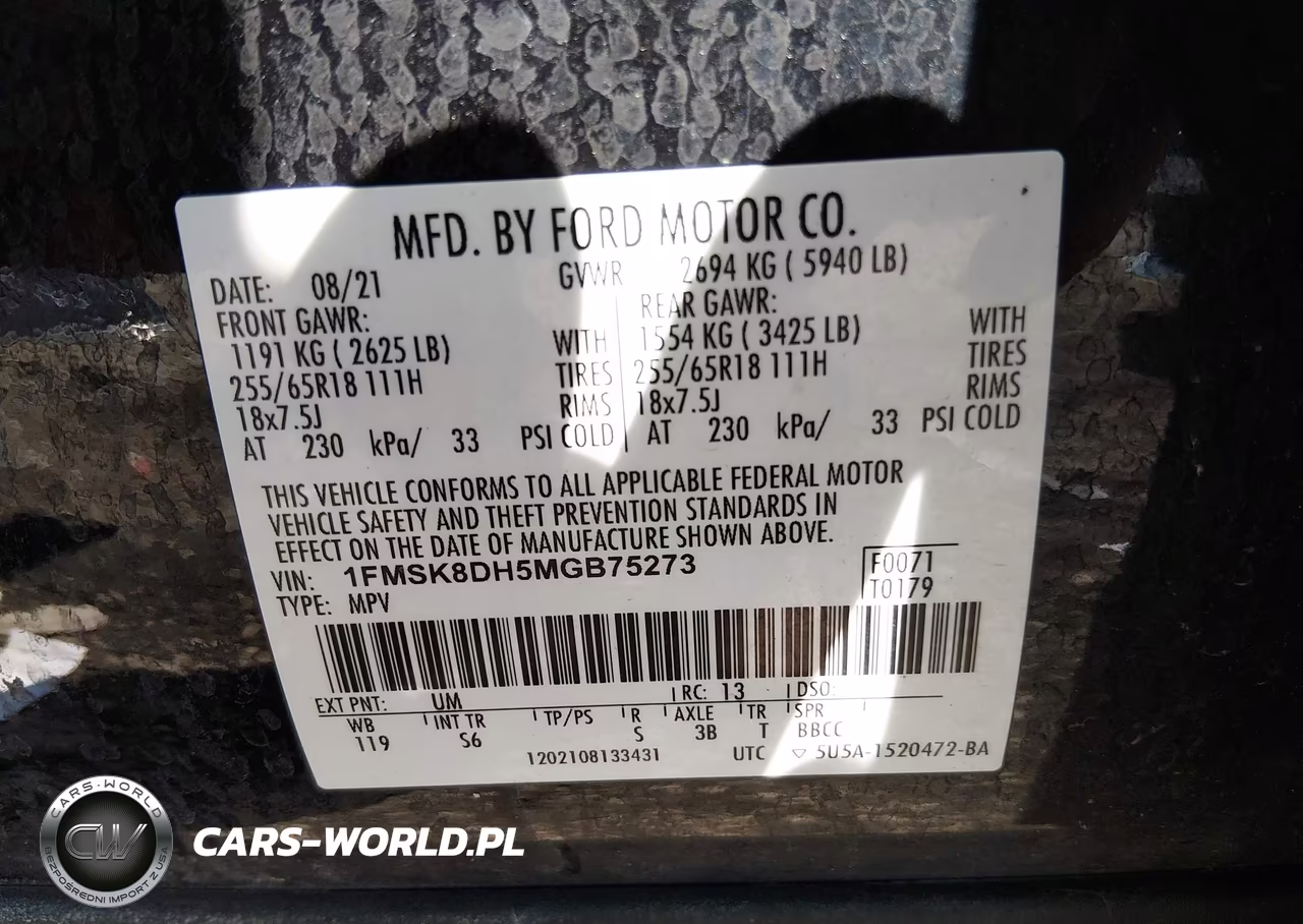 2021 Ford Explorer Xlt VIN:1FMSK8DH5MGB75273 - 9
