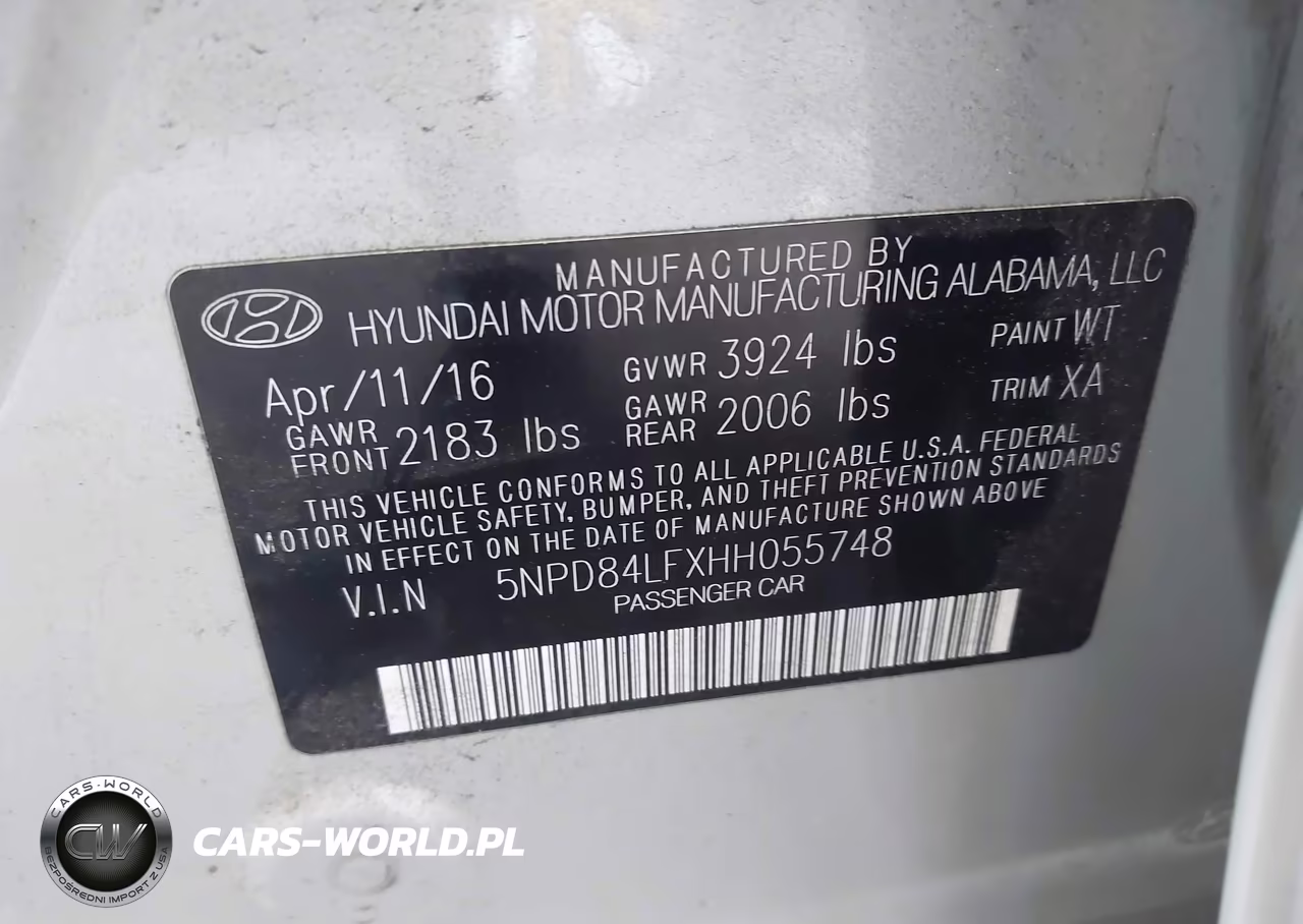 2017 Hyundai Elantra Limited VIN:5NPD84LFXHH055748 - 9
