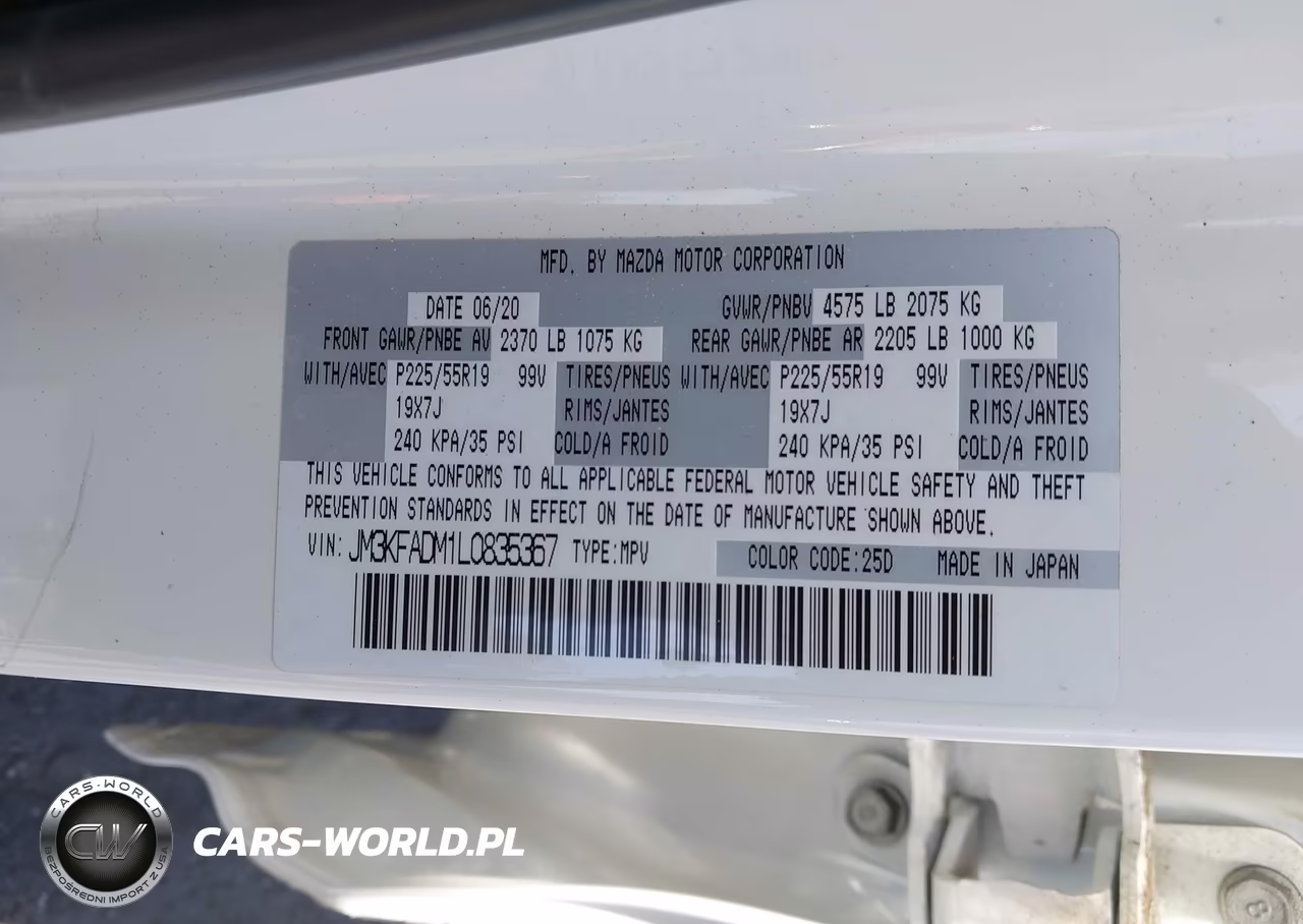 2020 Mazda Cx-5 Grand Touring VIN:JM3KFADM1L0835367 - 9