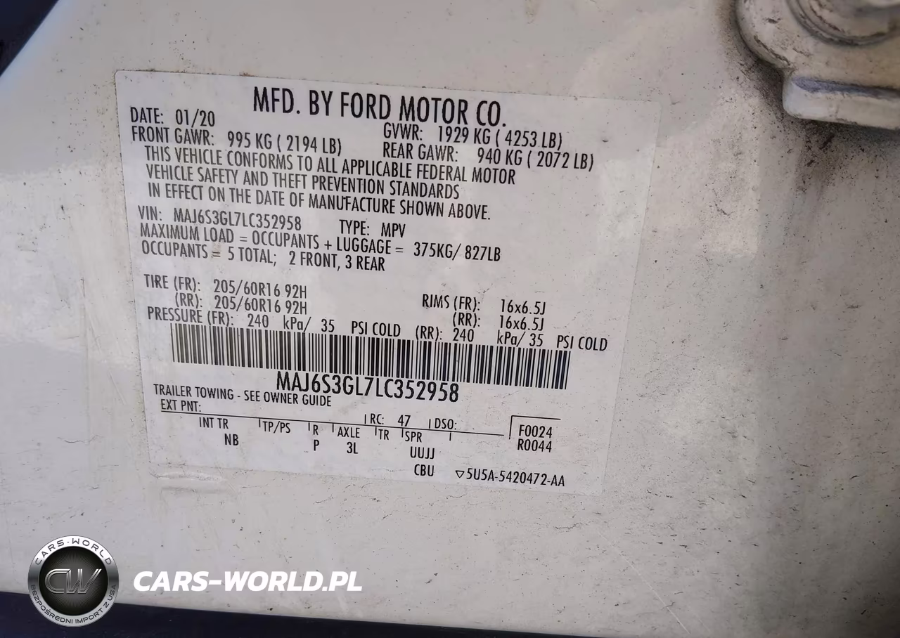 2020 Ford Ecosport Se VIN:MAJ6S3GL7LC352958 - 9