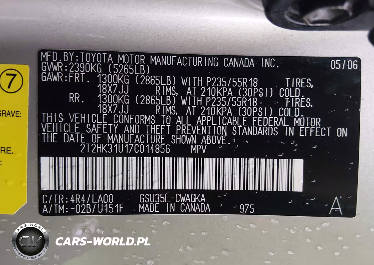 2007 Lexus Rx 350 VIN:2T2HK31U17C014856 - 9